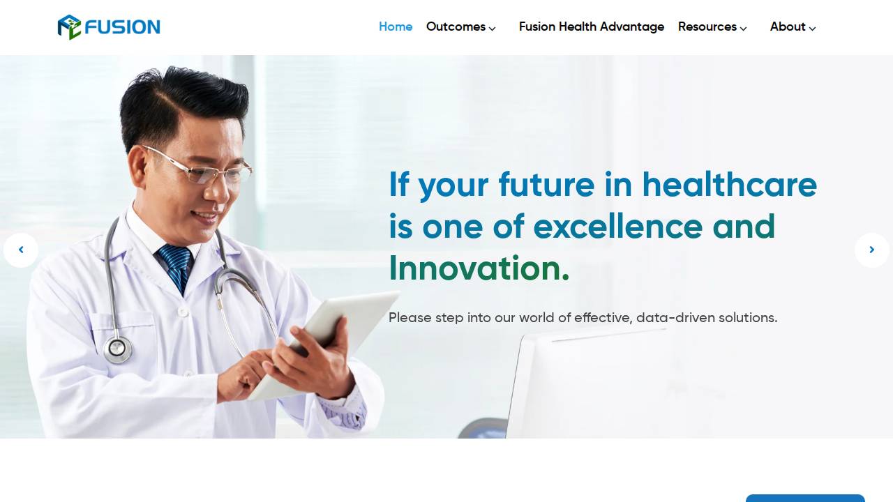 Fusion Consulting website screenshot