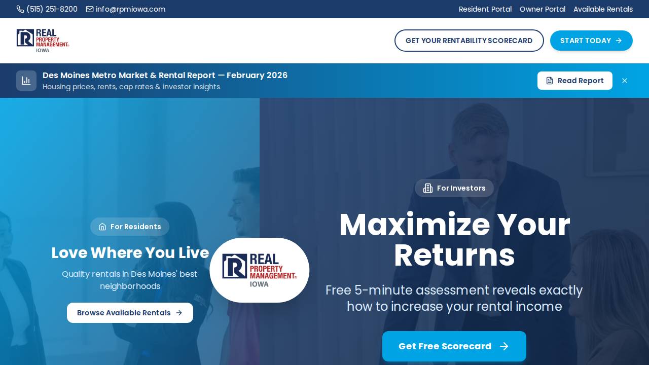 Rpm Des Moines Select website screenshot