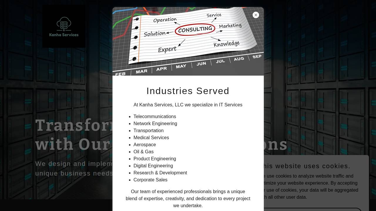 Kanha Corporation website screenshot