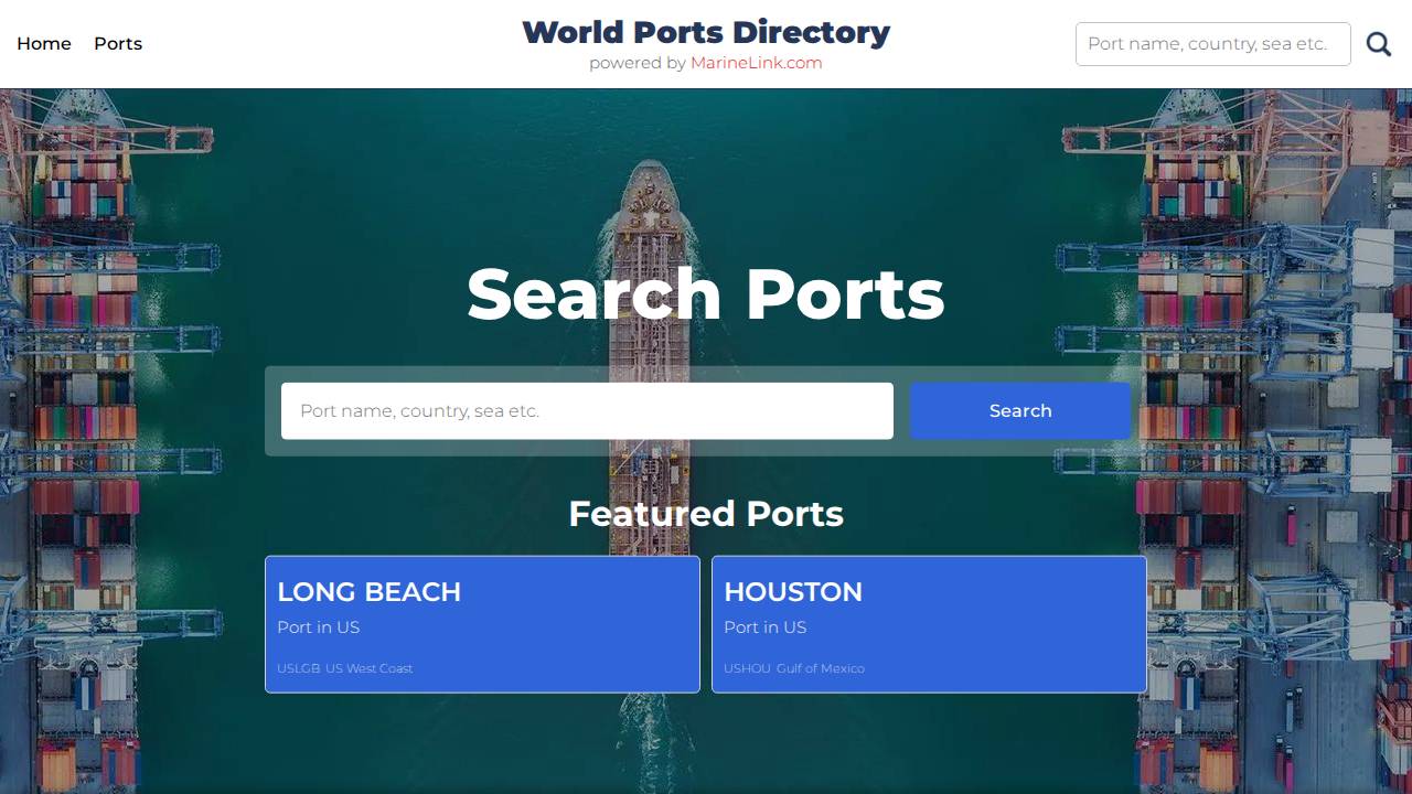 Port Of Des Moines website screenshot