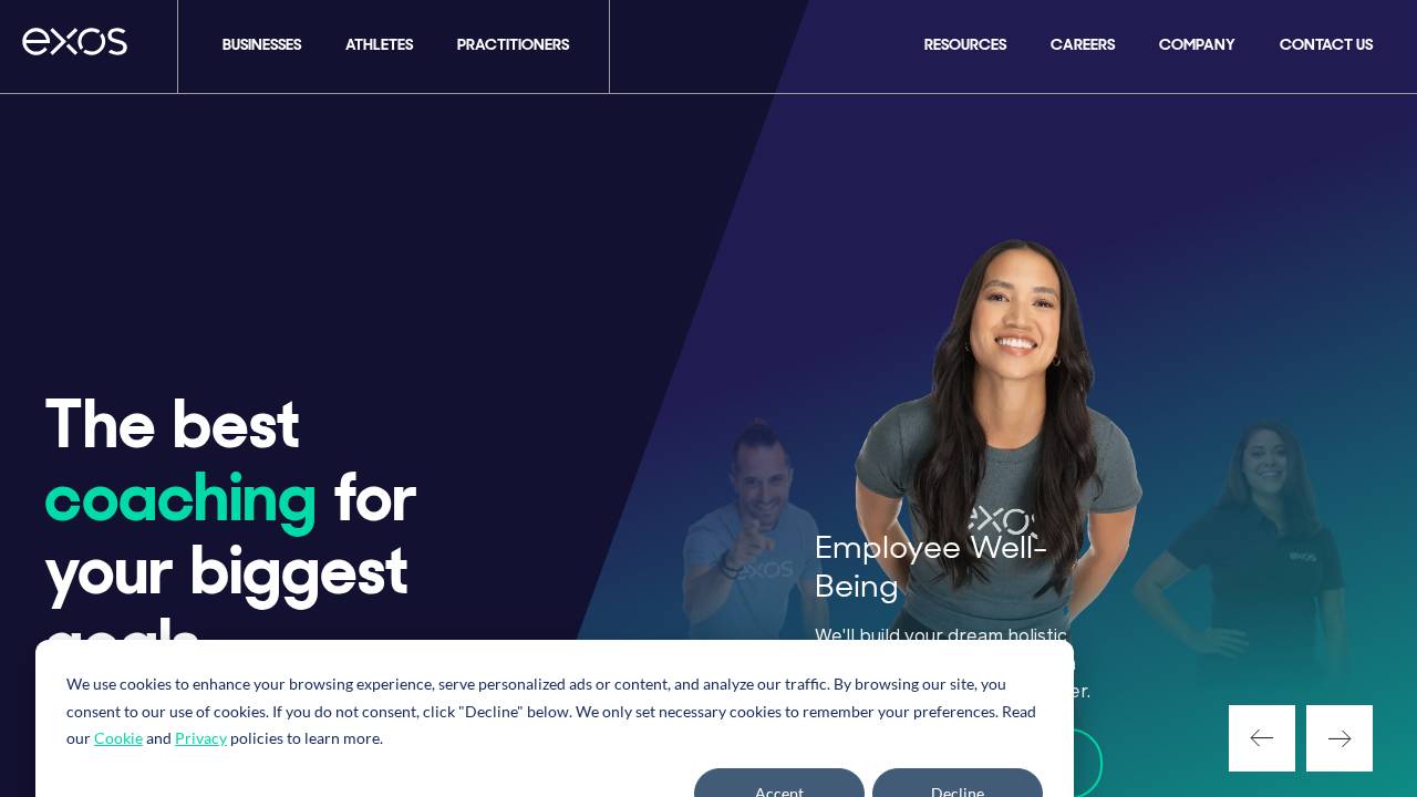 Exos Works Inc. website screenshot