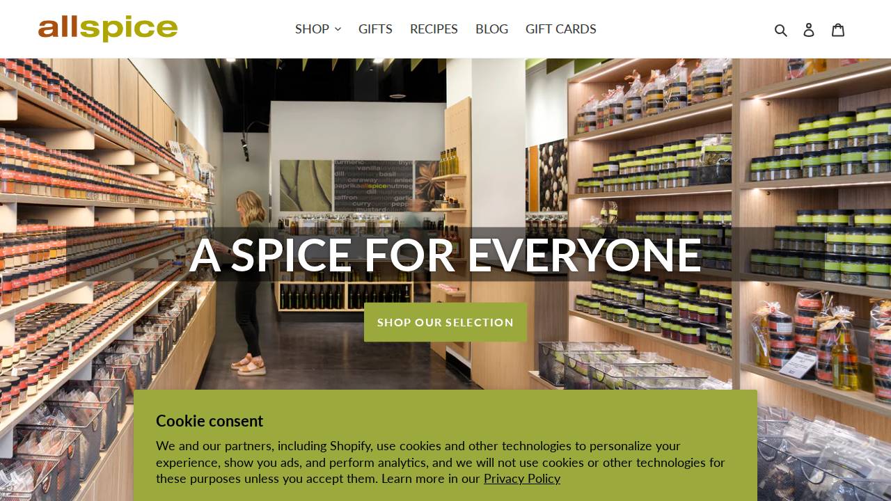 Allspice Inc. website screenshot