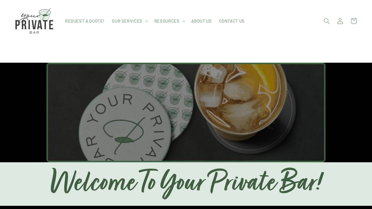 Your Private Bar website screenshot