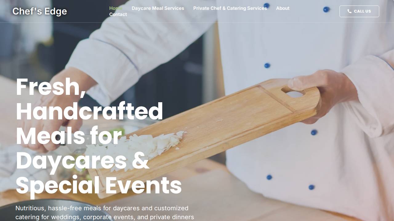 Chef's Edge website screenshot