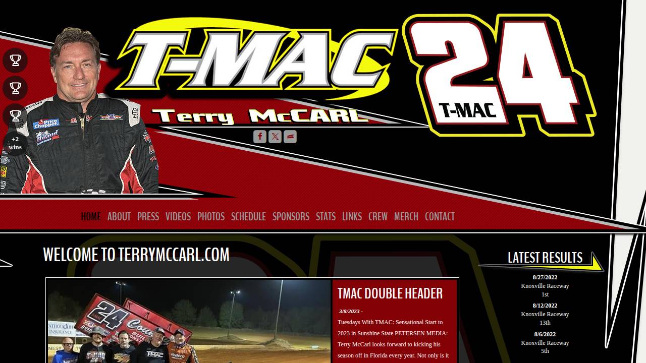McCarl website screenshot