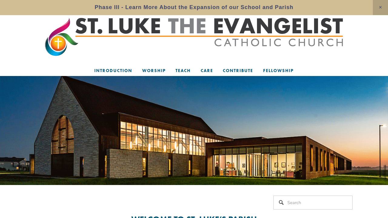 St Luke The Evangelist Church website screenshot