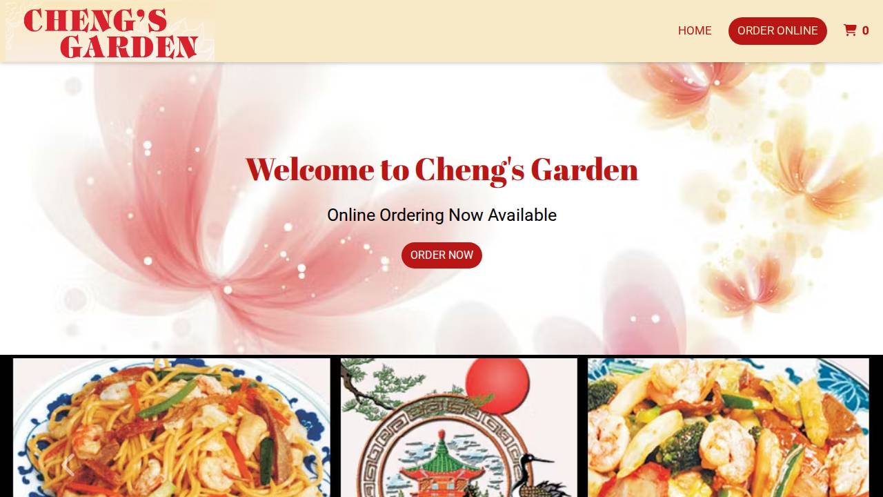 Chengs Garden Inc. website screenshot