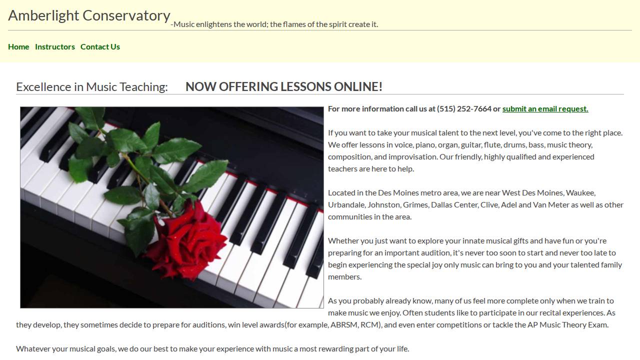 Amberlight LLC website screenshot