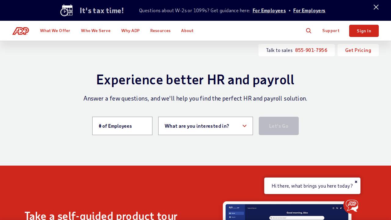 Adp W Des Moines website screenshot