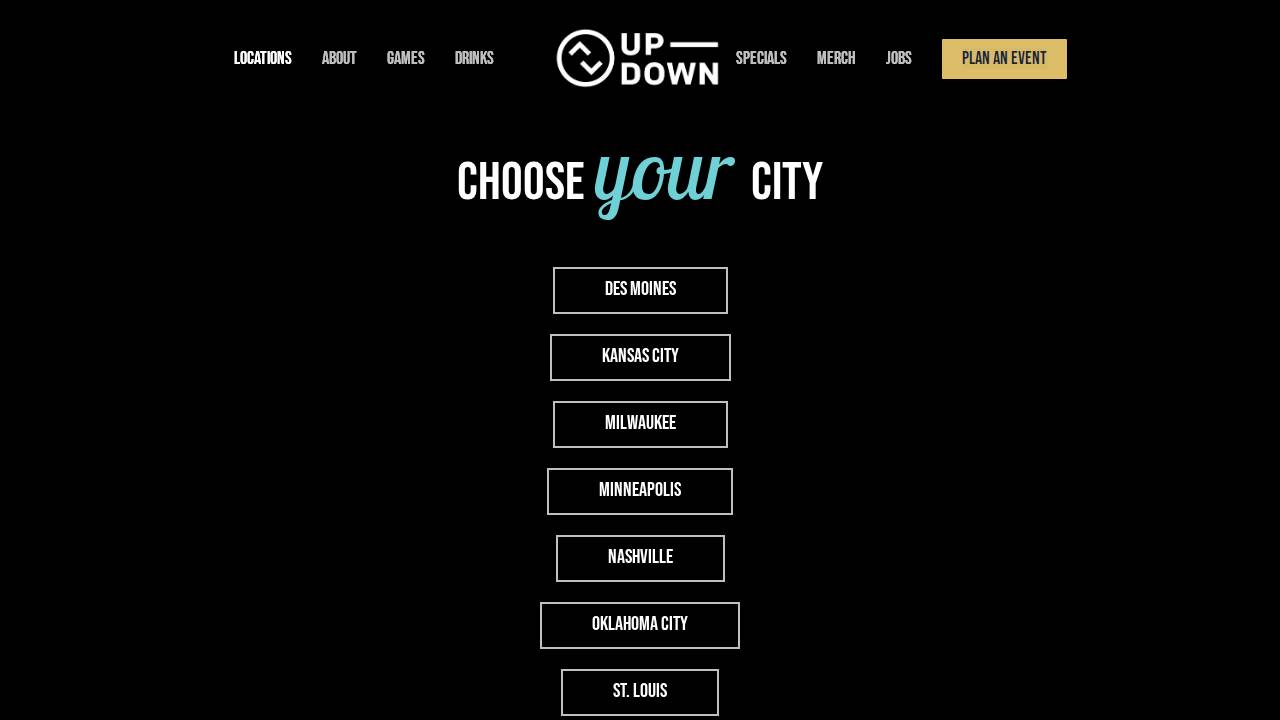 Up Down website screenshot