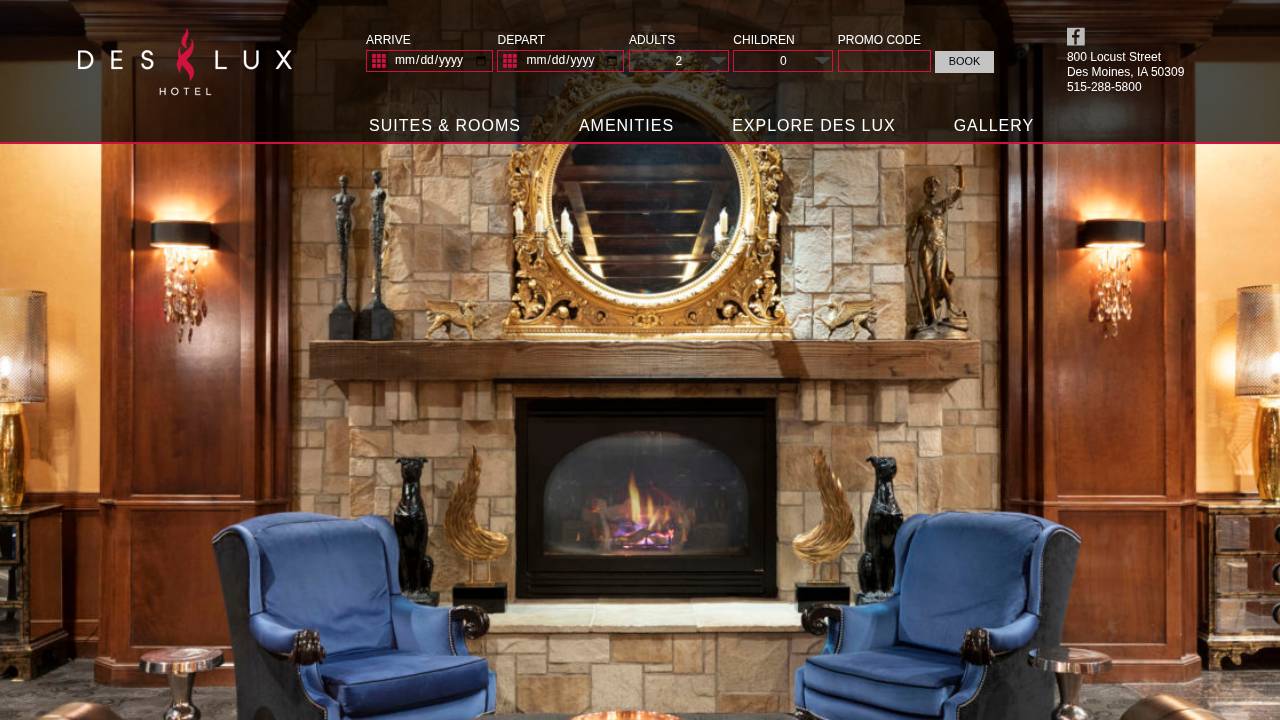 Suites Of 800 Locust website screenshot