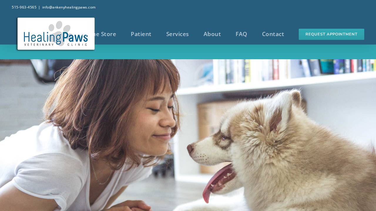 Healing Paws Veterinary Clinic Pllc website screenshot