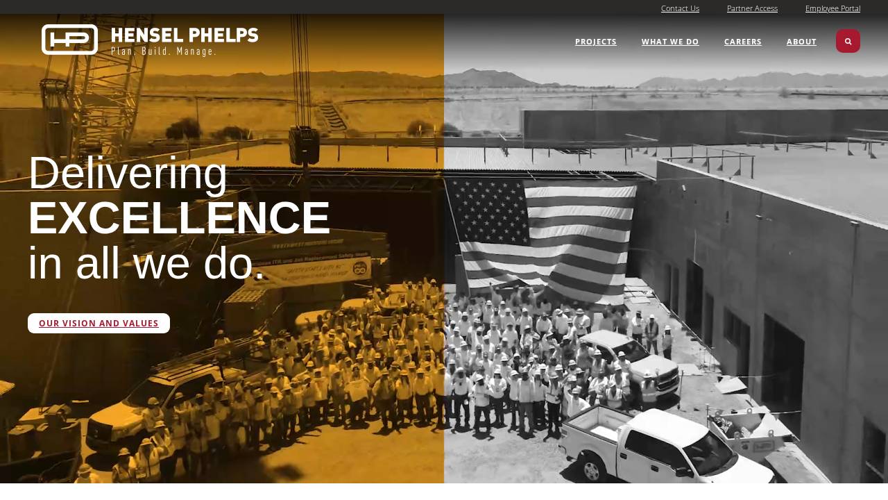Hensel Phelps Construction Co. website screenshot