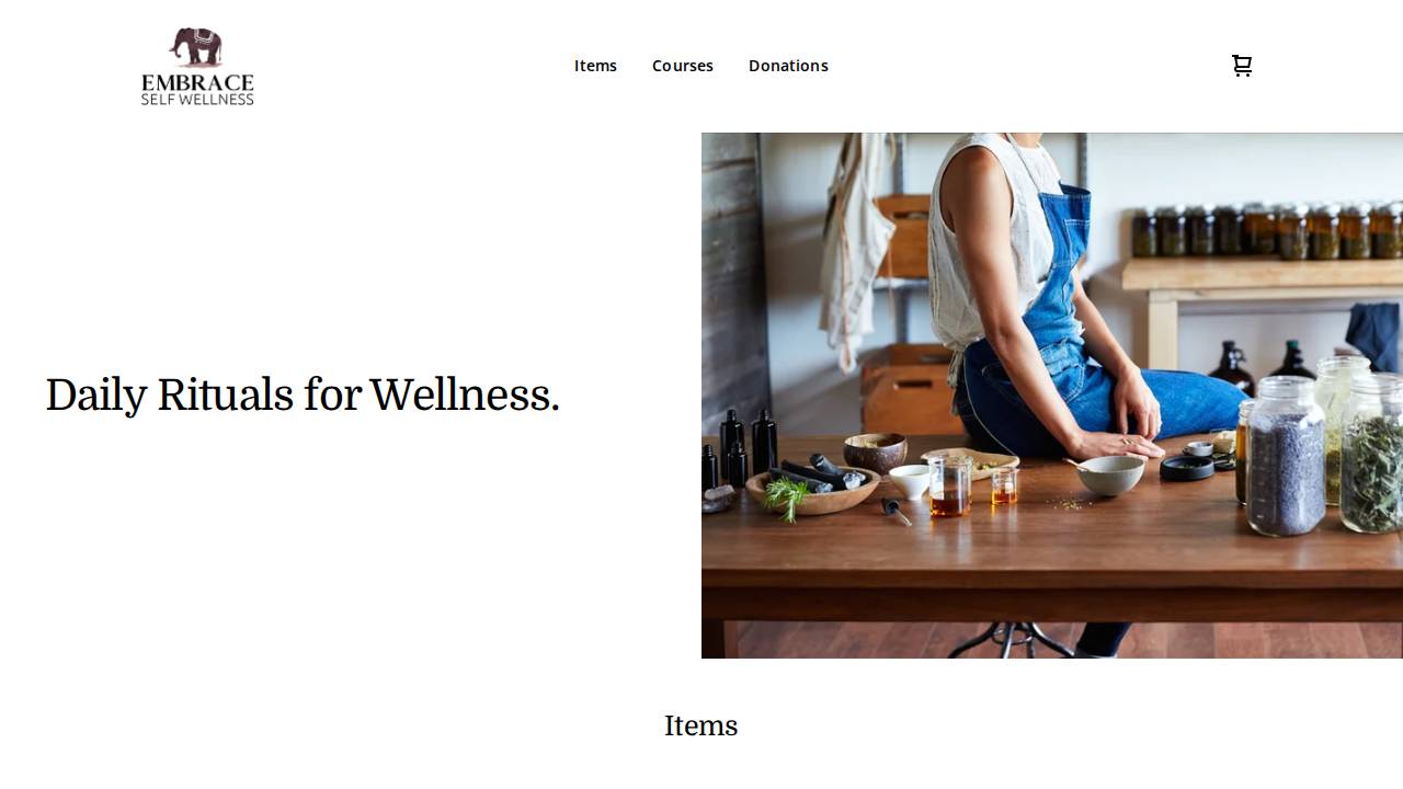 Embrace Self Wellness LLC website screenshot