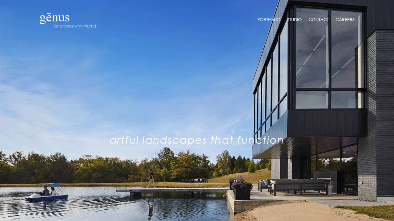 Genus Landscape Architects PC website screenshot