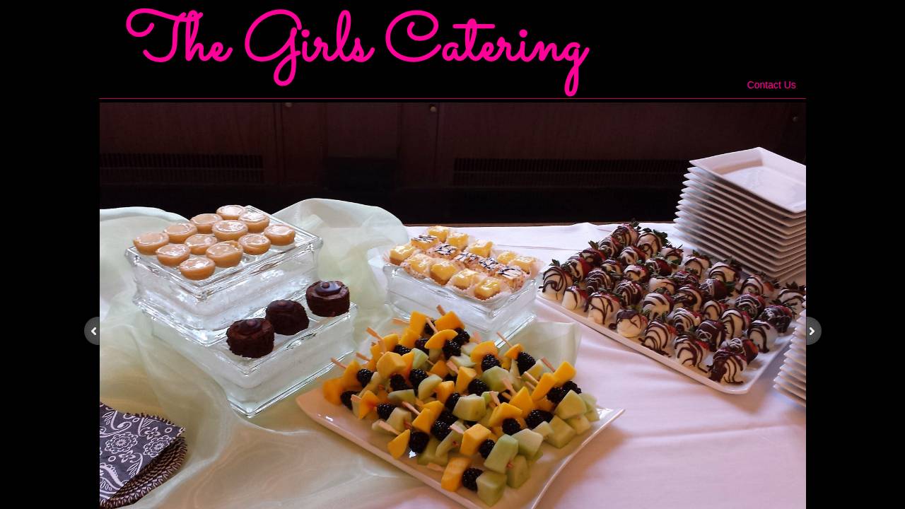 Girls Catering The website screenshot