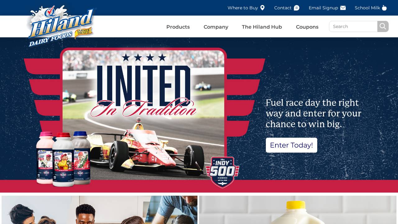 Hiland Dairy Foods Co. LLC website screenshot