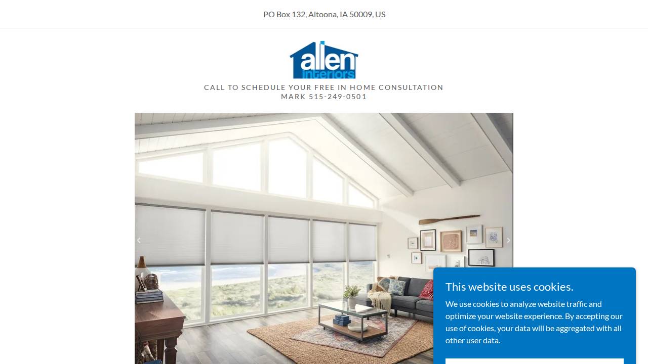 Allen Interiors website screenshot