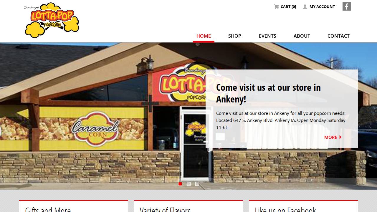 Brandmeyer Popcorn Company LLC website screenshot