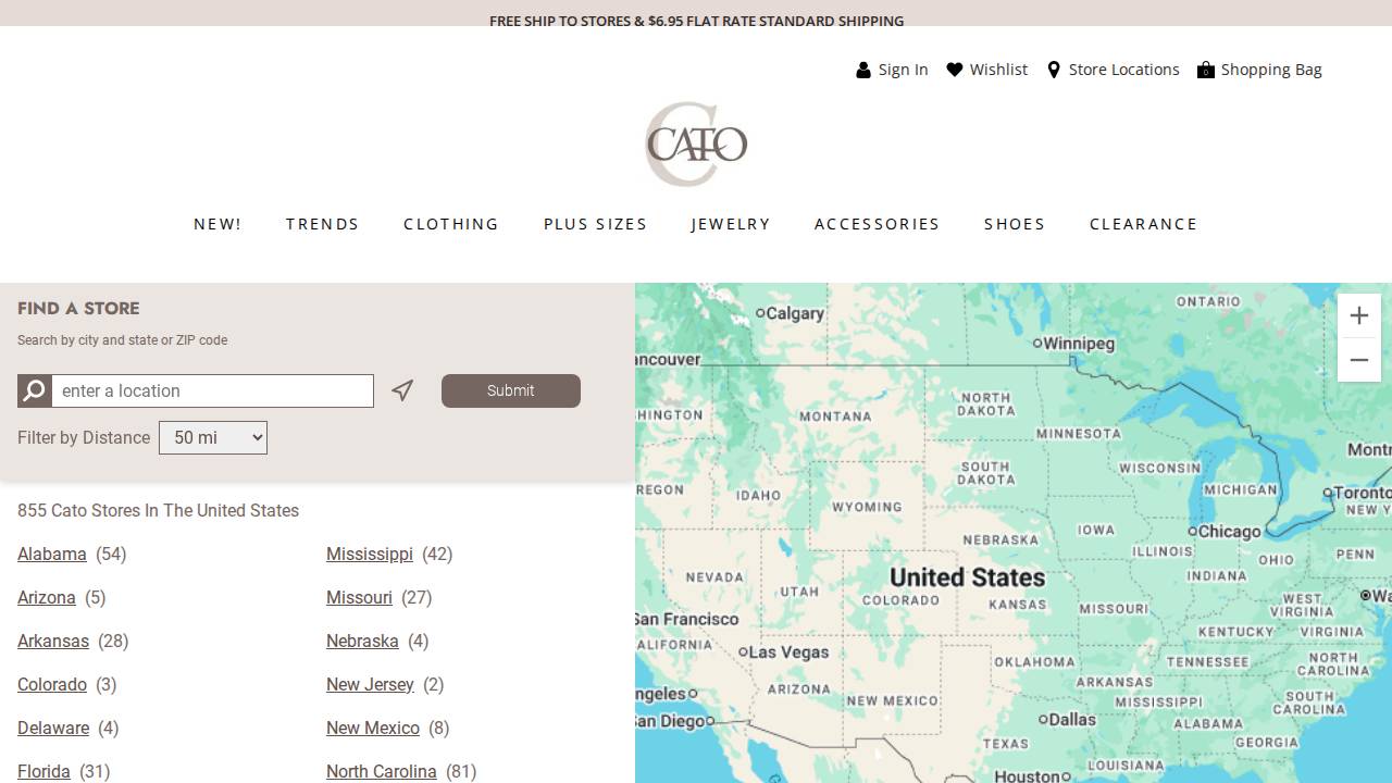 Cato 1223 website screenshot
