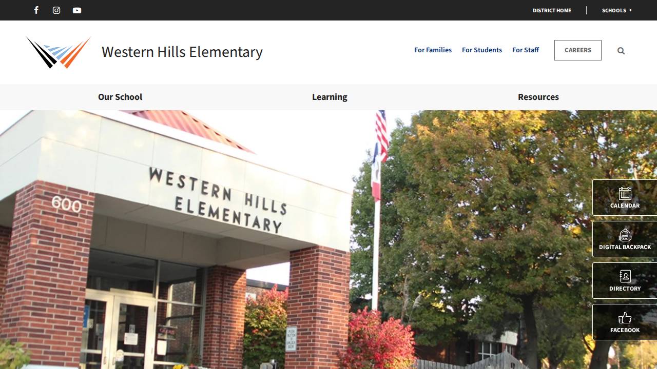 Western Hills Elementary Pto website screenshot