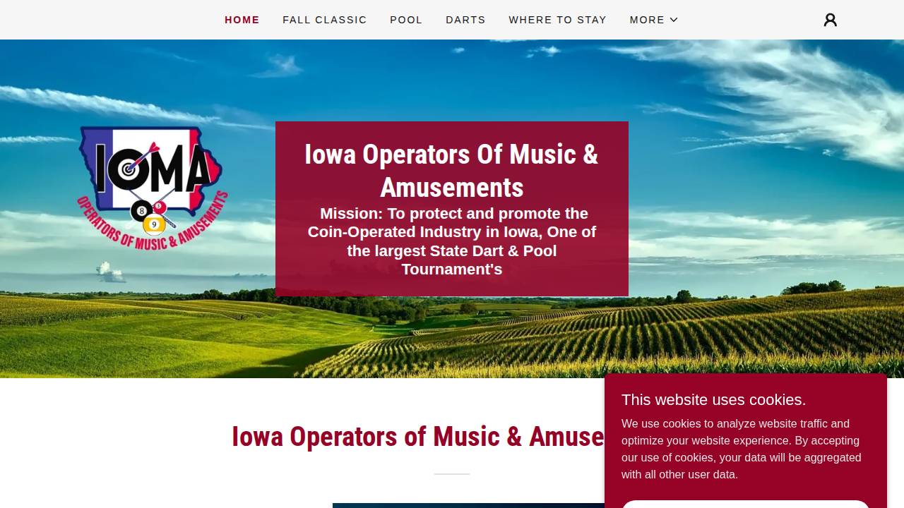 Iowa Operators Of Music & Amuse website screenshot