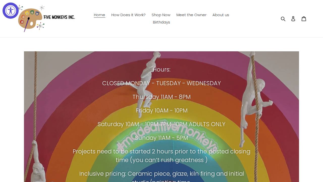 Five Monkeys Inc. website screenshot