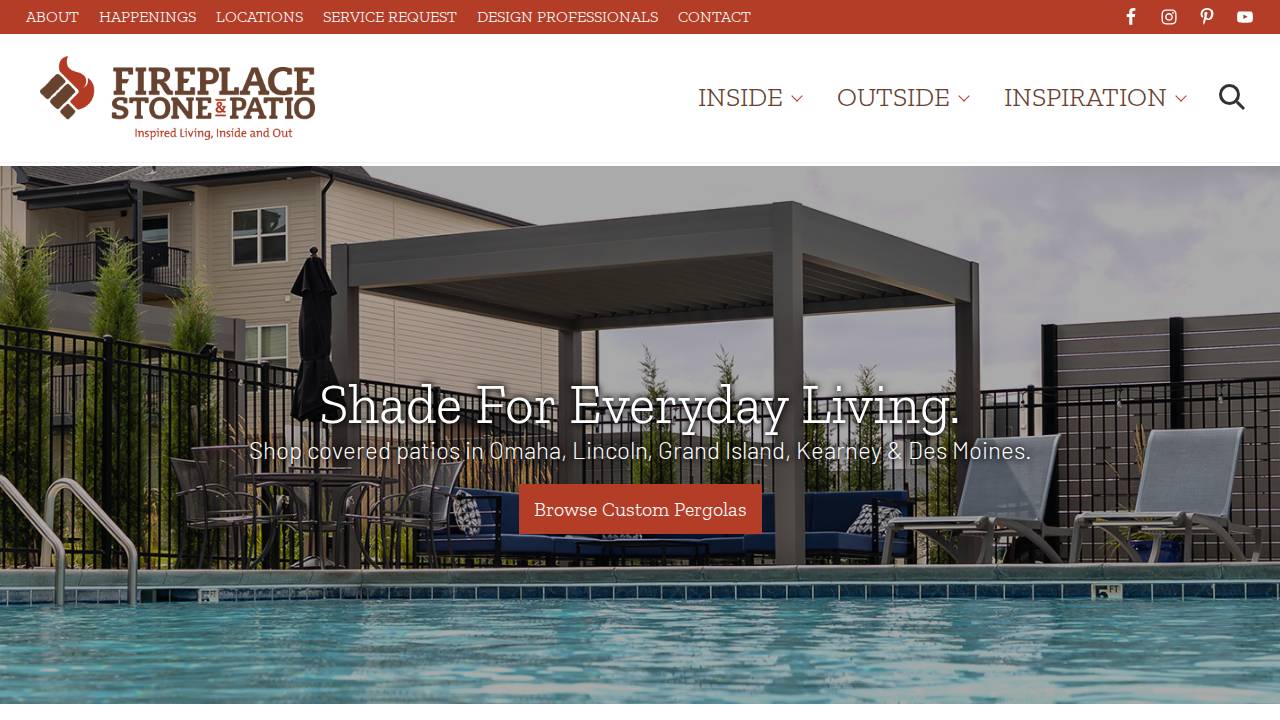 Fireplace & Stone Center website screenshot