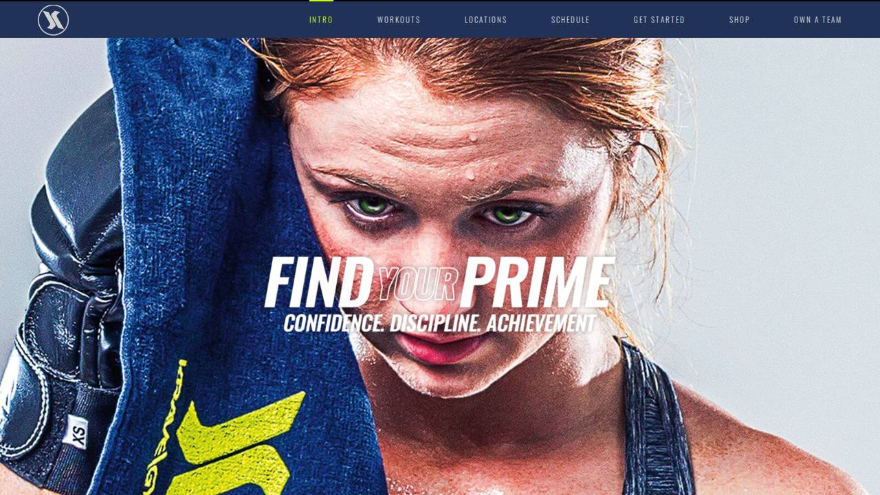 Krave Gym website screenshot