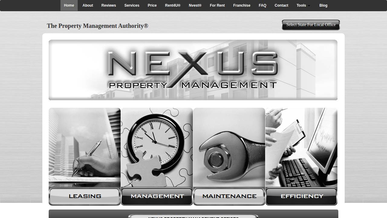 Nexus Property Services LLC website screenshot