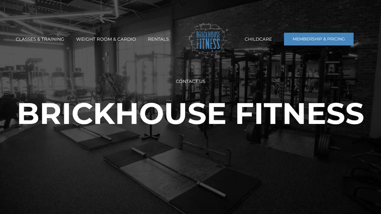 Brick House Fitness website screenshot