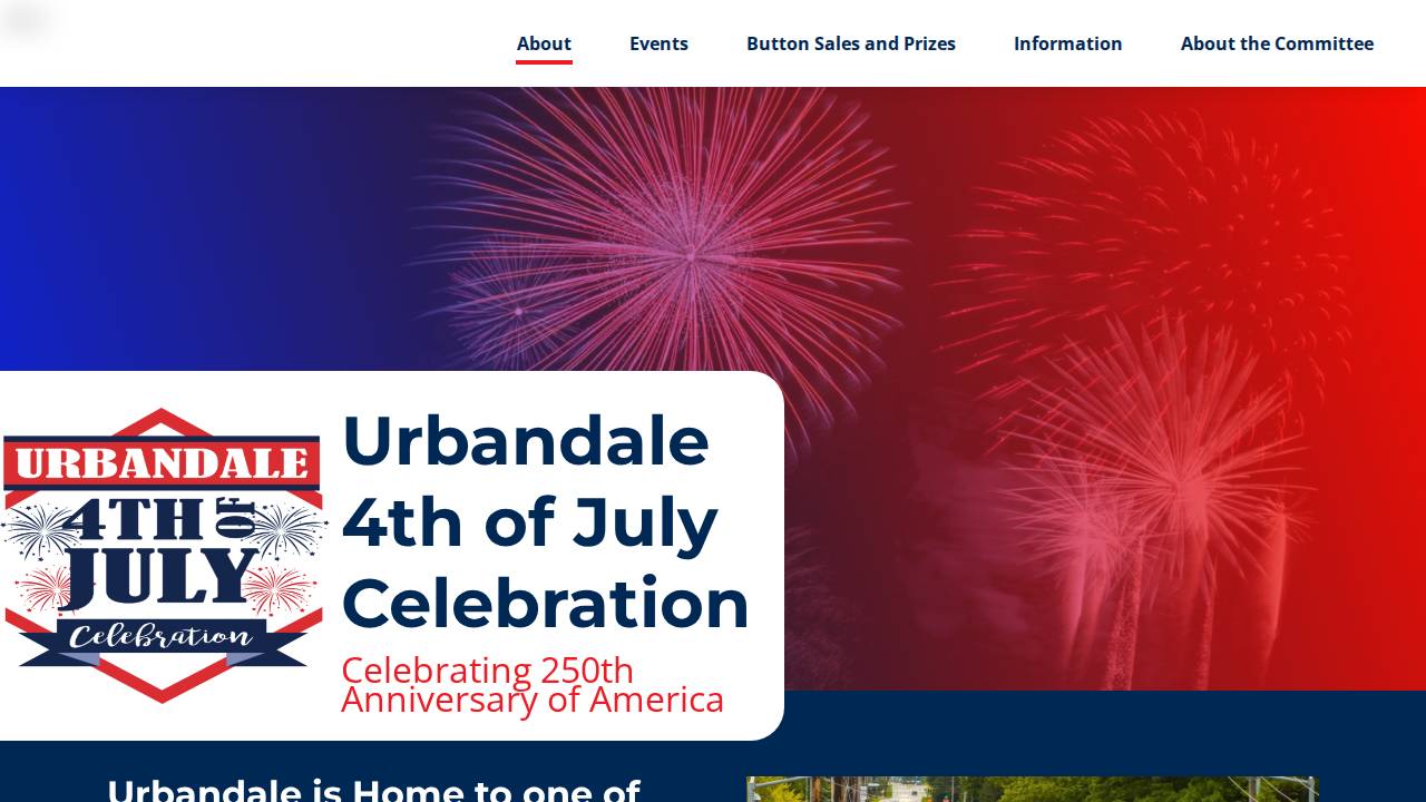 Urbandale 4th Of July Comm Inc. website screenshot