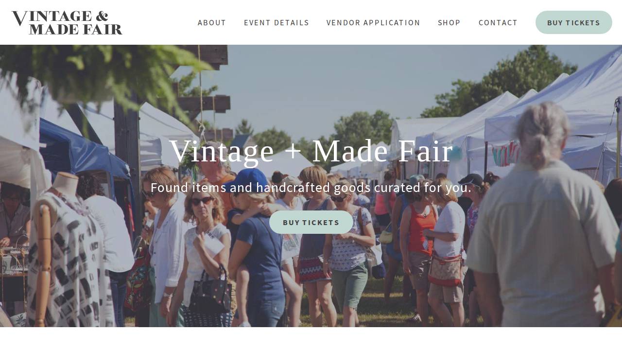 Vintage & Made Fair LLC website screenshot