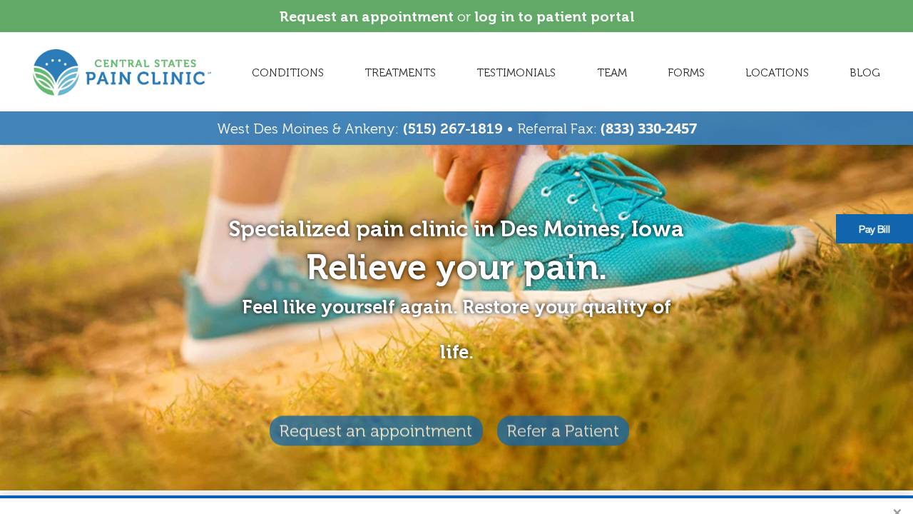 Central States Medicine Pllc website screenshot