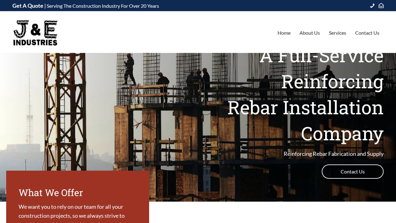 Je Industries LLC website screenshot