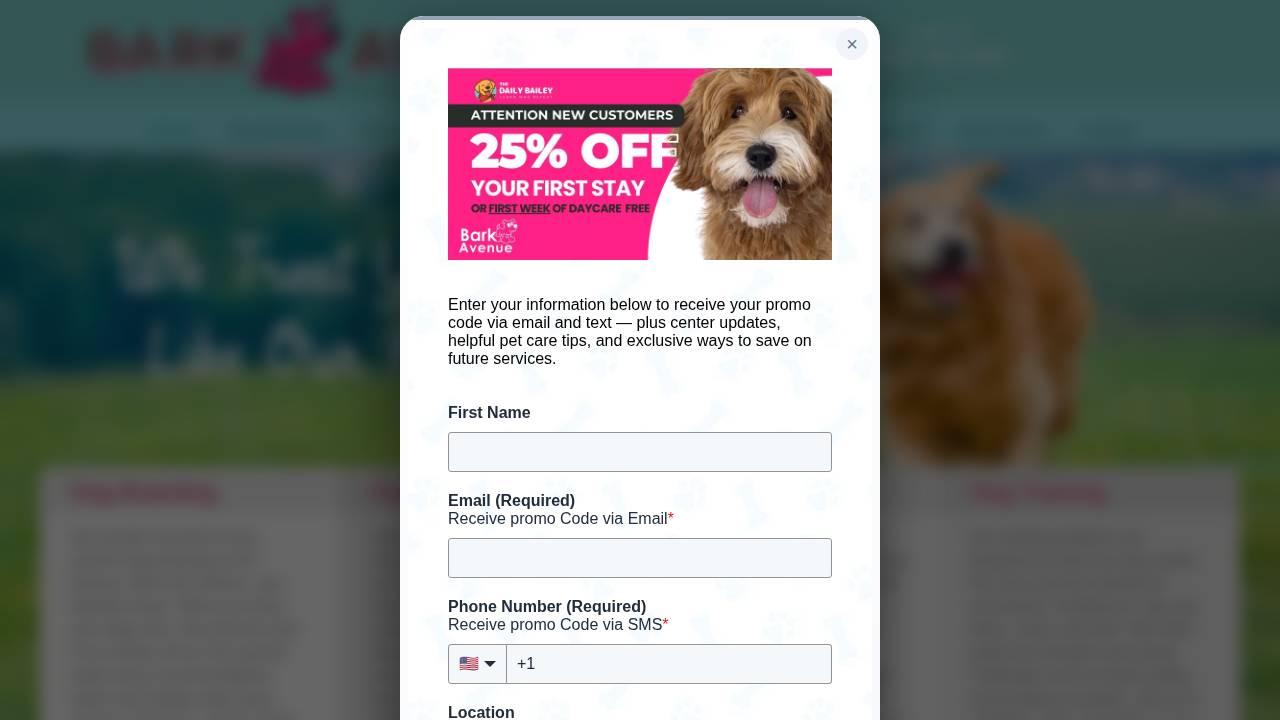 Bark Avenue West Inc. website screenshot