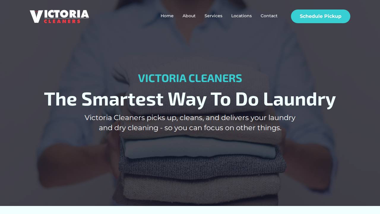 Victoria Cleaners Inc. website screenshot