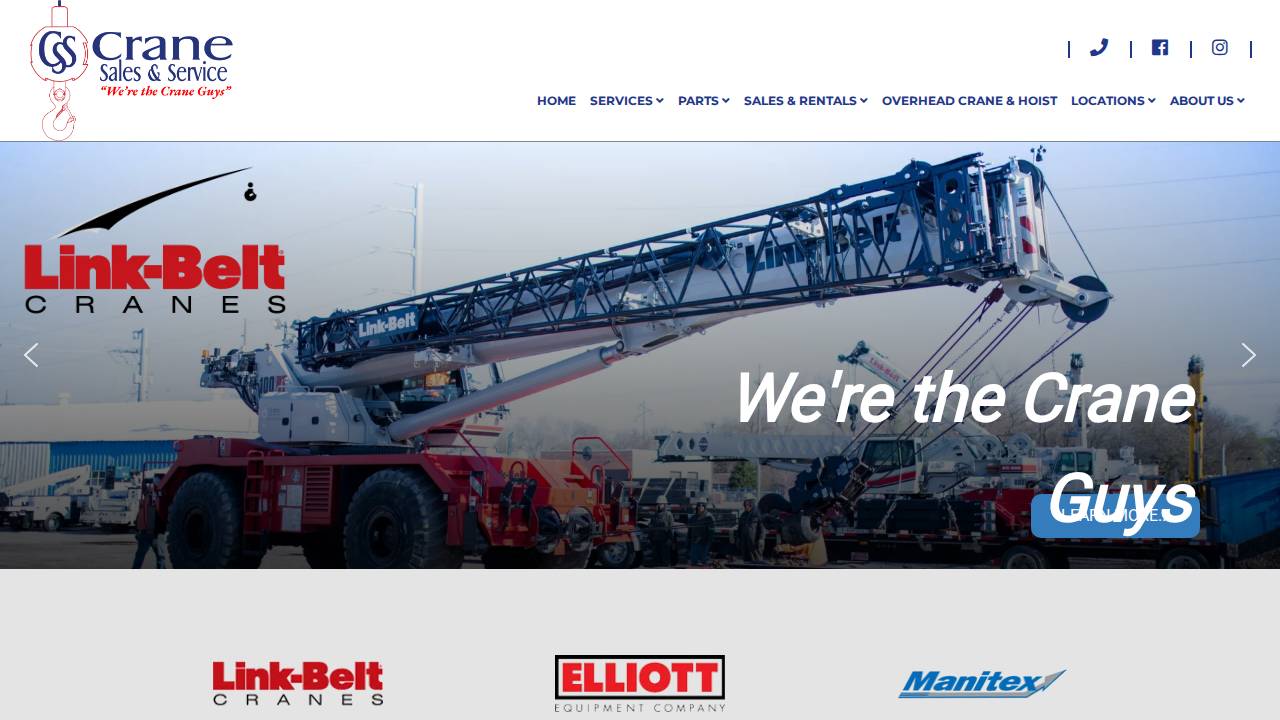 Crane Sales & Service website screenshot