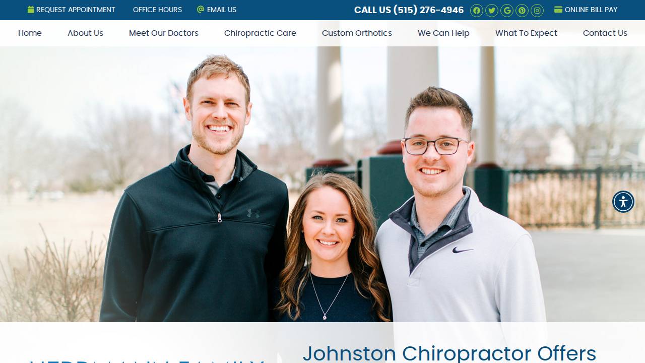 Herrmann Family Chiropractic LLC website screenshot