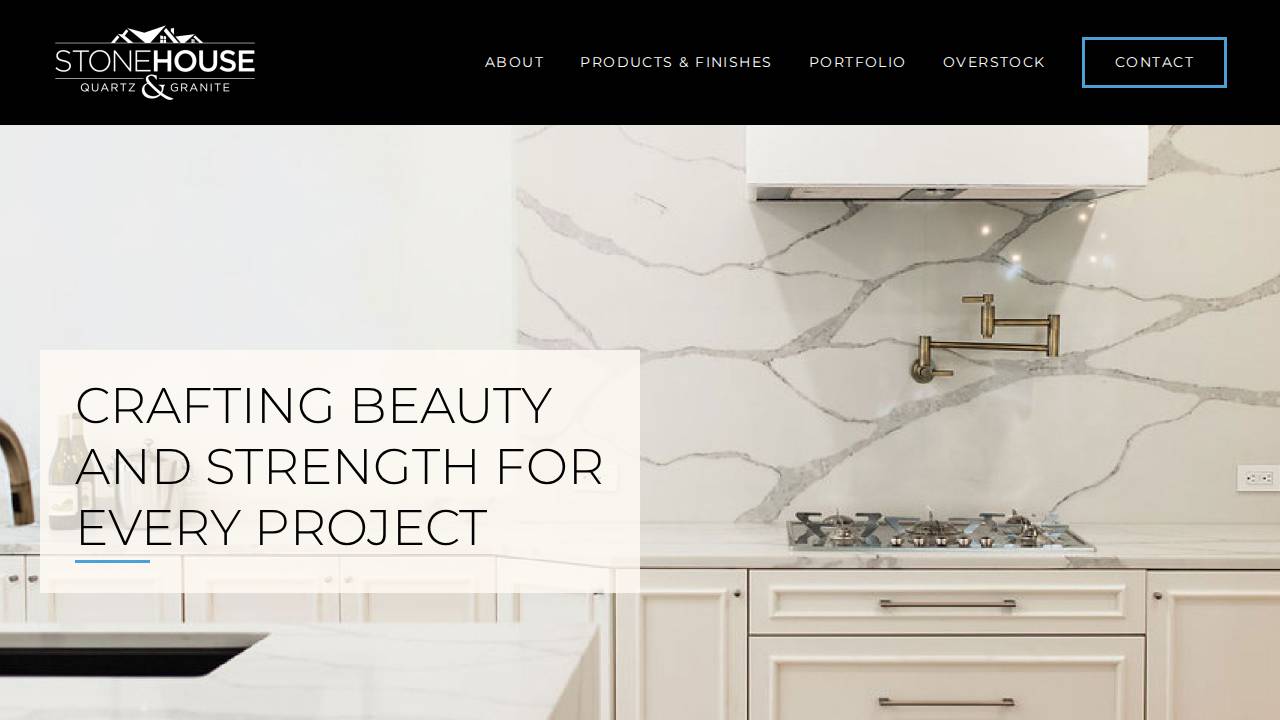 Stonehouse Kitchens & Granite website screenshot
