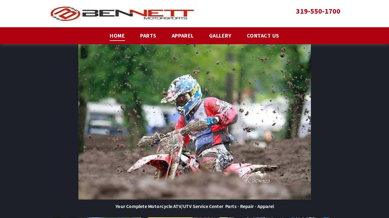 Bennettmotorsports website screenshot