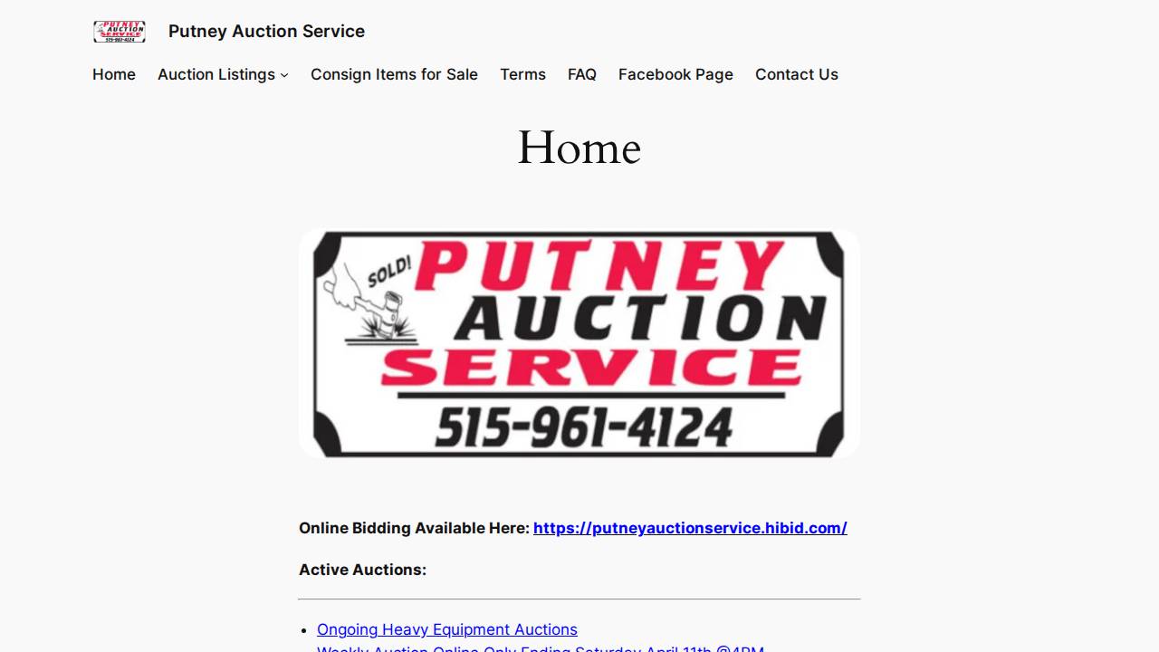 Julesjewelsantique-A E Auction website screenshot