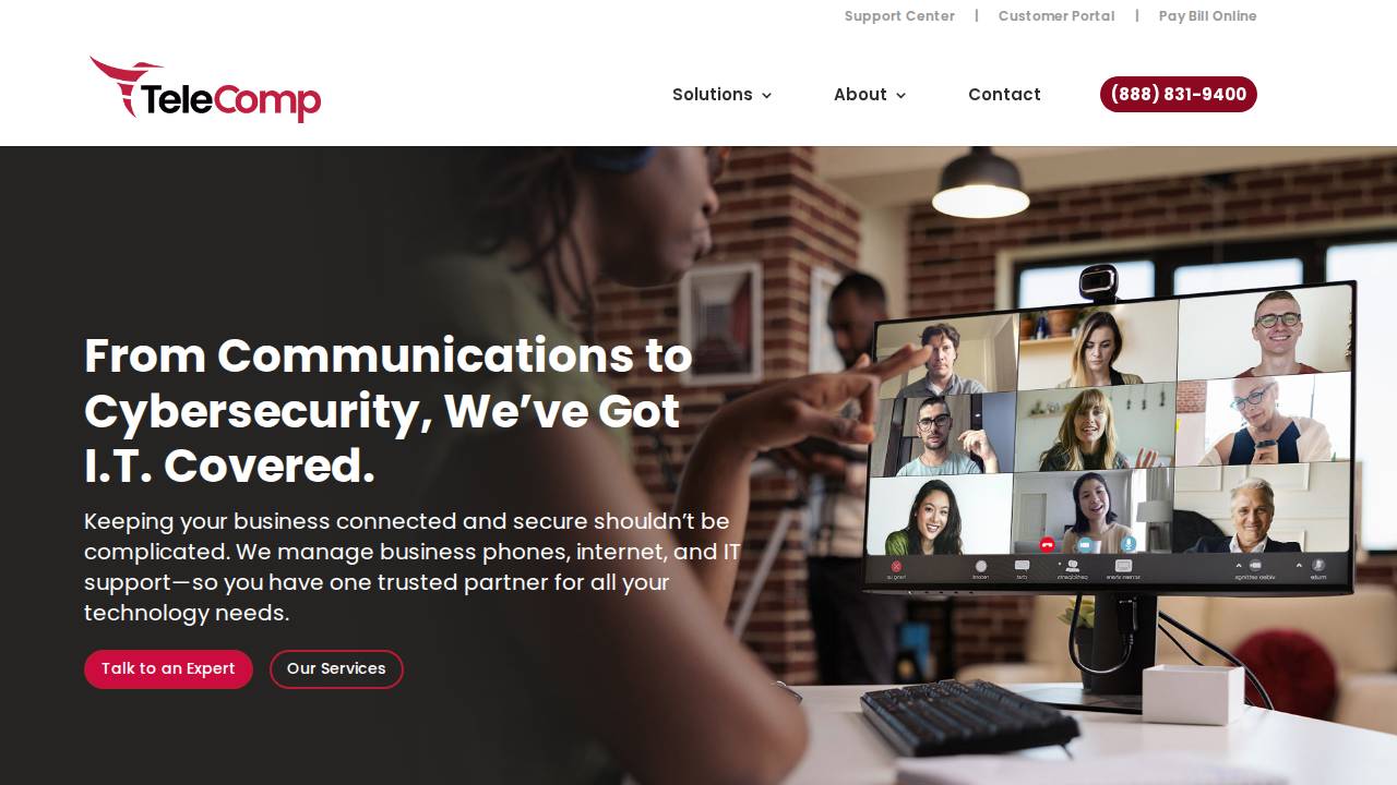 Telecomp Computer Services Inc. website screenshot