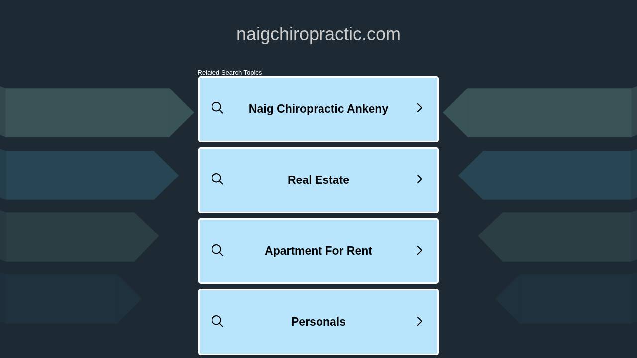 Naig Family Chiropractic website screenshot
