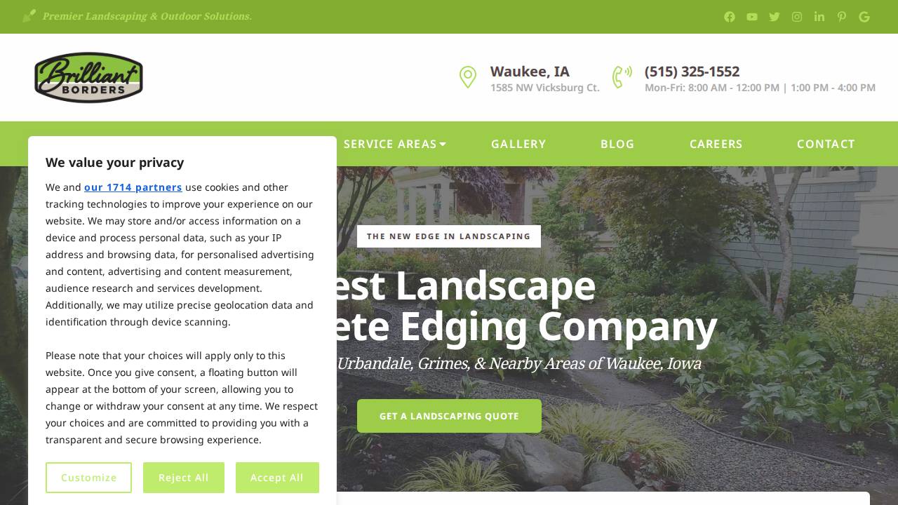 Brilliant Borders website screenshot