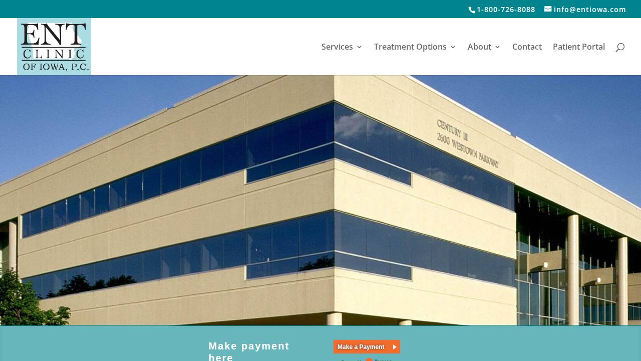 Ent Clinic Of Iowa PC website screenshot