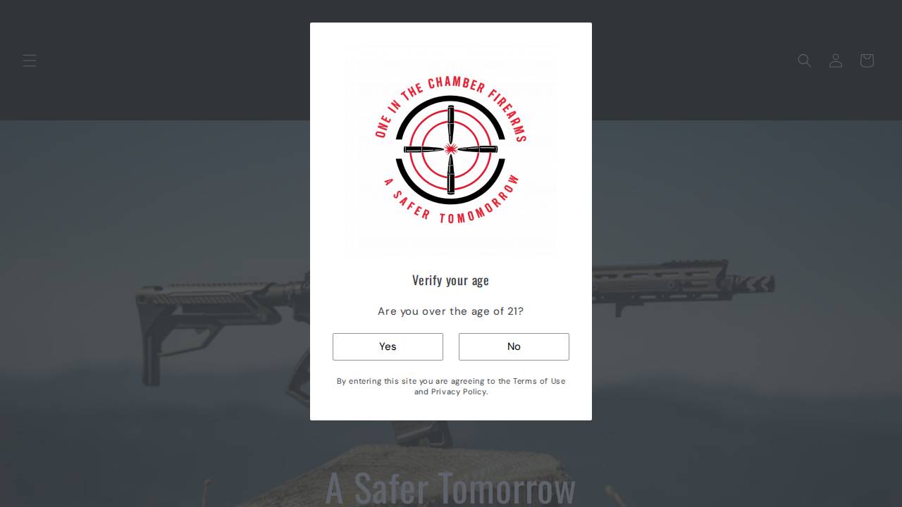 One In The Chamber Firearms LLC website screenshot