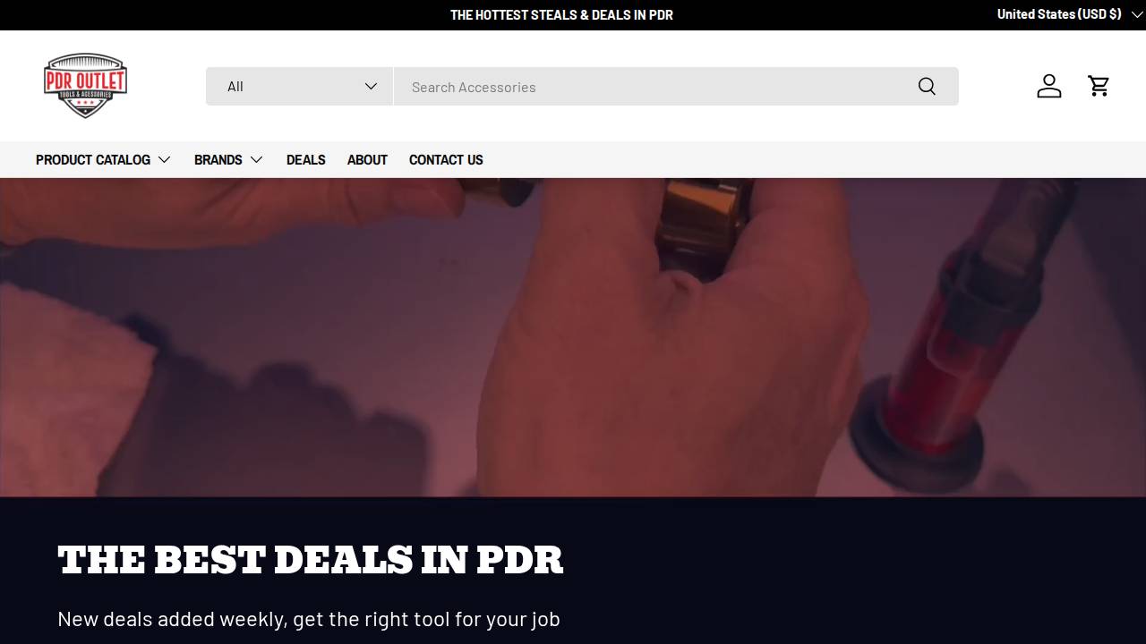 Pdr Outlet website screenshot