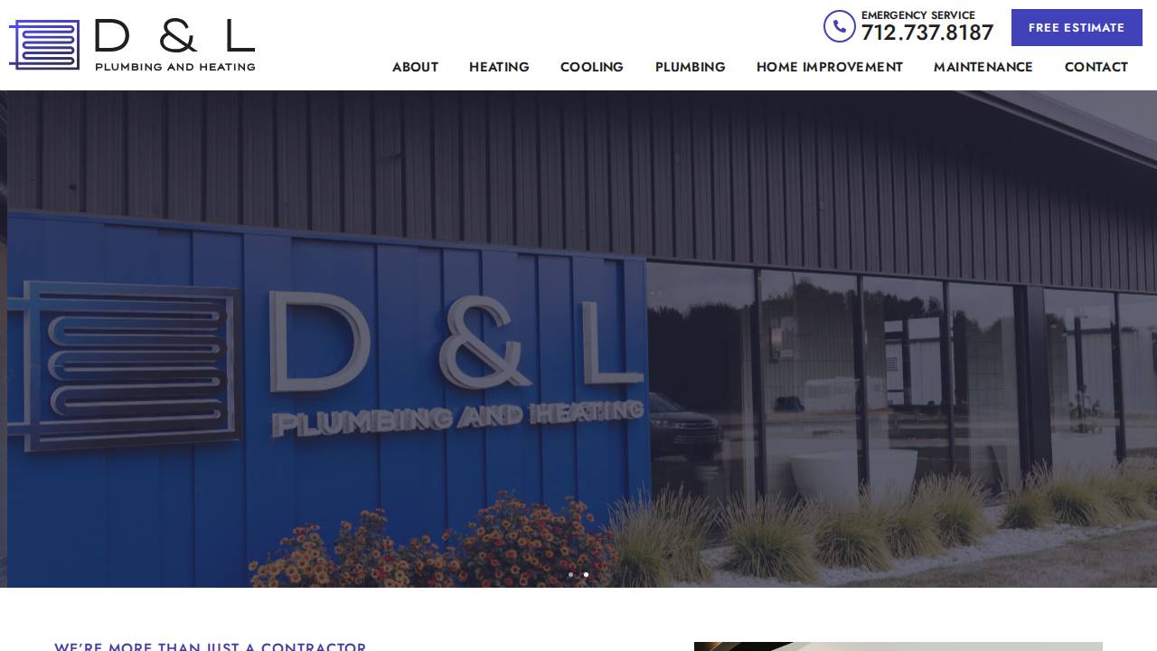 D & L Plumbing LLC website screenshot
