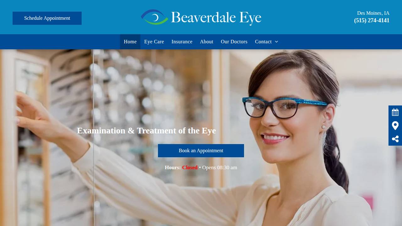 Beaverdale Eye PC website screenshot